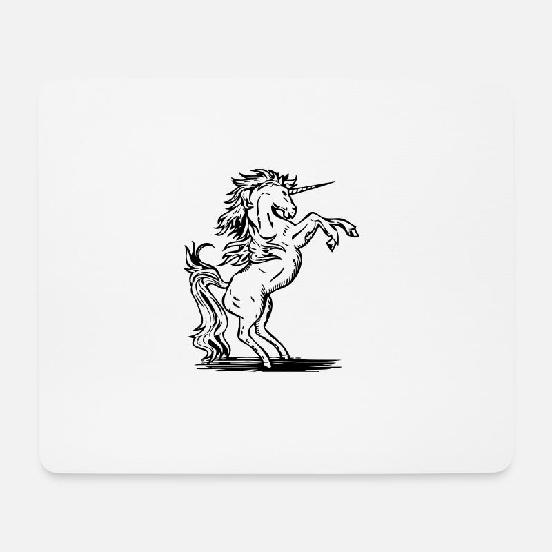 Einhorn - Einhorn - Mousepad (Querformat) - Weiß