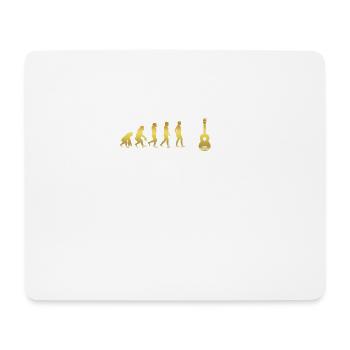 evolution human ekg heartbeat GUITAR GITARRE - Mousepad (Querformat) - Weiß - Vorne