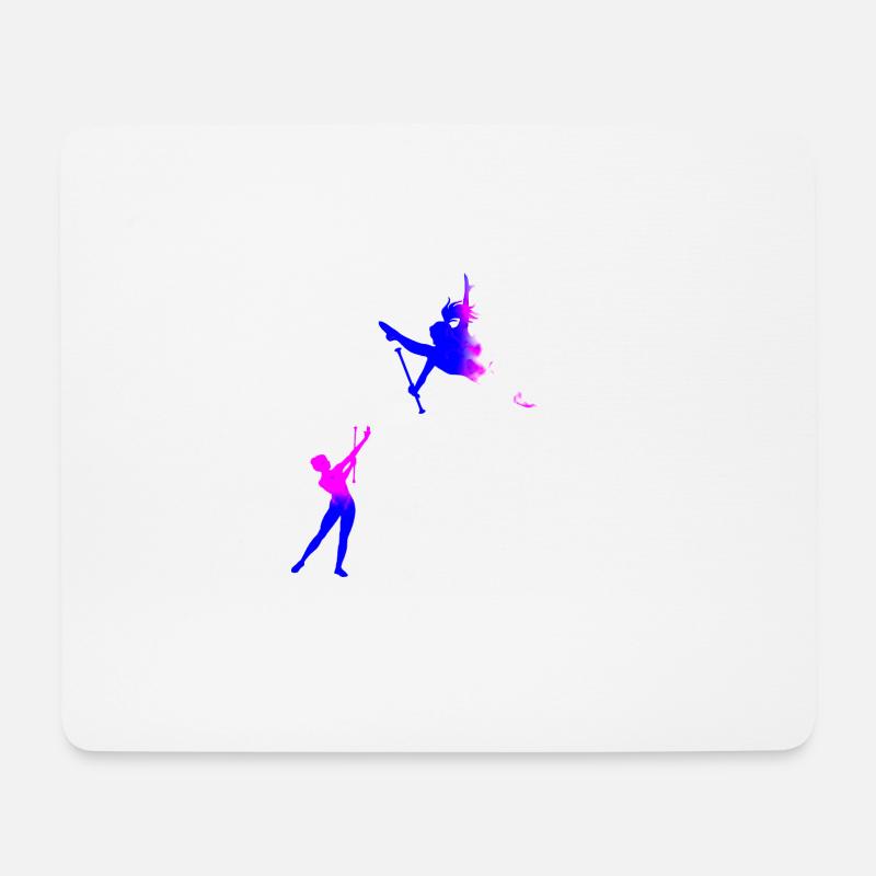 TWIRLING BATON4 - Mouse Pad (horizontal) - white