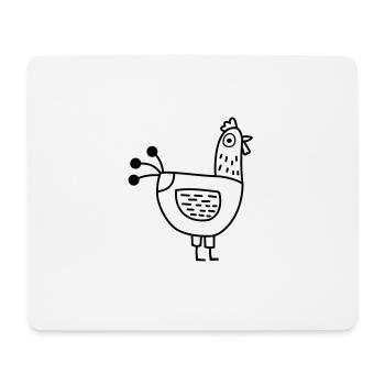 Huhn - Mousepad (Querformat) - Weiß - Vorne