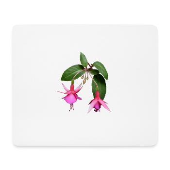 blumen fuchsia fuchsie flowers garten - Mousepad (Querformat) - Weiß - Vorne