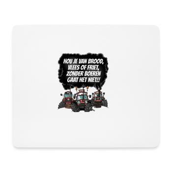 Brot T-Shirt 3x braun - Mousepad (Querformat) - Weiß - Vorne