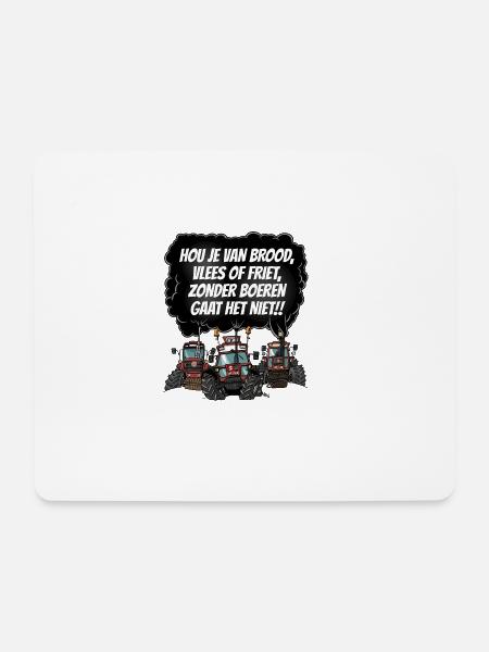 Brot T-Shirt 3x braun - Mousepad (Querformat) - Weiß