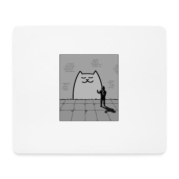 Chat endormi - Tapis de souris (format paysage) - blanc - Devant