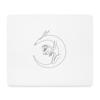 Rat Abstract Art Gift Idea Animals logo - Mouse Pad (horizontal) - white - Front