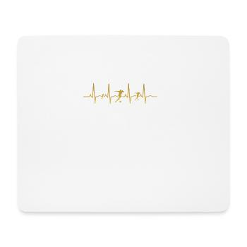 Heartbeat ecg heart human evolution Women's football - Mouse Pad (horizontal) - white - Front