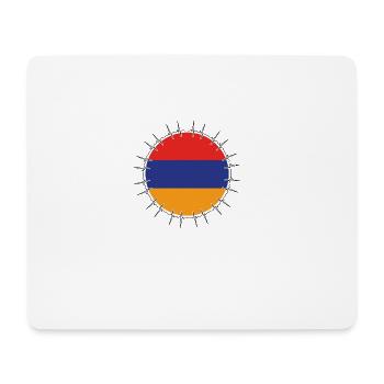 Love ECG Heartbeat Home Holiday Roots Armenia - Mouse Pad (horizontal) - white - Front