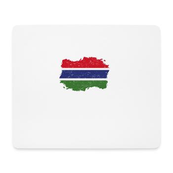 Roots Accueil drapeau Gambie .png - Tapis de souris (format paysage) - blanc - Devant