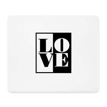 Love Amour Cadeau de Saint Valentin - Tapis de souris (format paysage) - blanc - Devant