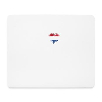 J'aime les racines de drapeau de la patrie Hollande - Tapis de souris (format paysage) - blanc - Devant
