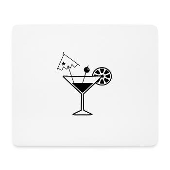 Pina Colada Martini Cocktail Glas Sommer Geschenk - Mousepad (Querformat) - Weiß - Vorne