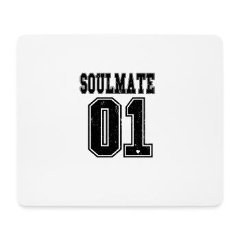 Soulmate Soulsister BFF Paar Freundin Freund 01 - Mousepad (Querformat) - Weiß - Vorne