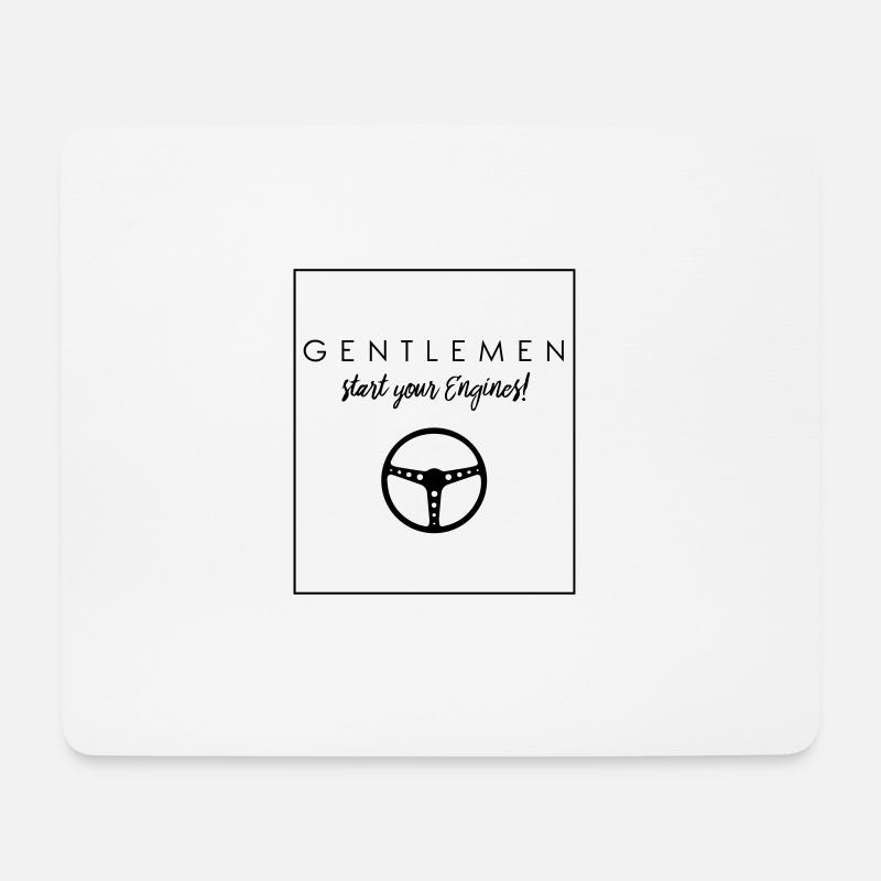 GENTLEMEN -Start your Engines - Mousepad (Querformat) - Weiß