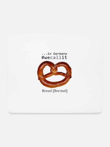 #wecallit Brezel - Mousepad (Querformat) - Weiß