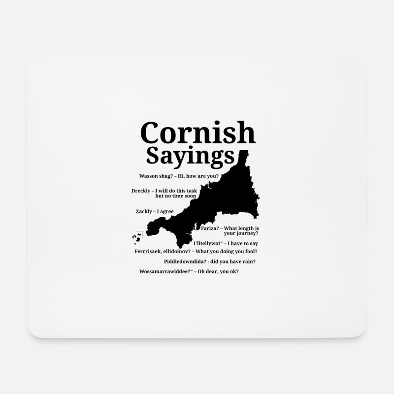 Cornish sayings - Mouse Pad (horizontal) - white