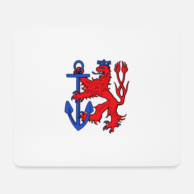 Düsseldorfer Löwe - Mousepad (Querformat) - Weiß