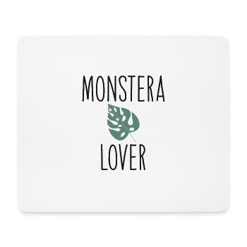 Monstera Liebhaber - Zimmerpflanze - Mousepad (Querformat) - Weiß - Vorne