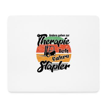 Staplerfahrer Gabelstapler Therapie - Mousepad (Querformat) - Weiß - Vorne