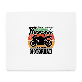 Motorrad fahren Motorradfahrer Motorradfahrerin - Mousepad (Querformat) - Weiß - Vorne