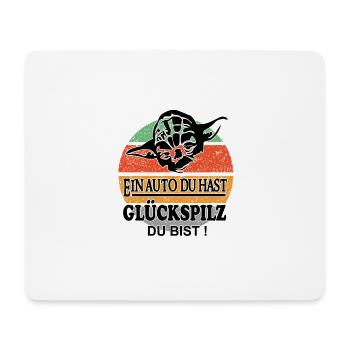 Sprüche Autofahrer Autofahrerin Glückspilz - Mousepad (Querformat) - Weiß - Vorne