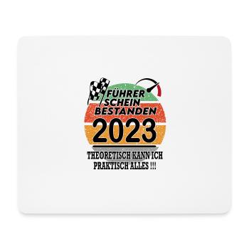 Lkw Motorrad Auto Führerschein bestanden 2023 - Mousepad (Querformat) - Weiß - Vorne