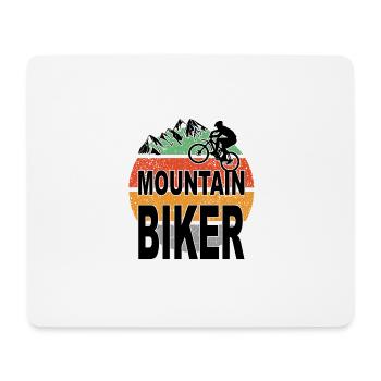 Sprüche Fahrradfahrer Mountain Biker Bikerin - Mousepad (Querformat) - Weiß - Vorne