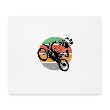 Motorradfahrer Motorradfahrerin Moto Cross - Mousepad (Querformat) - Weiß - Vorne