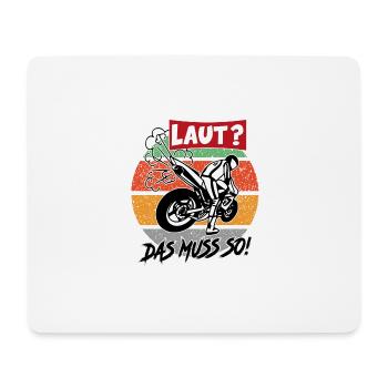 Motorradfahrer Sprüche Lärm Laut Alt - Mousepad (Querformat) - Weiß - Vorne