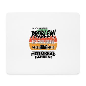 Motorradfahrer Motorradfahrerin Hobby Sprüche - Mousepad (Querformat) - Weiß - Vorne
