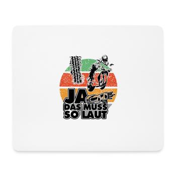 Motorradfahrer Sprüche Zu Laut Alt - Mousepad (Querformat) - Weiß - Vorne
