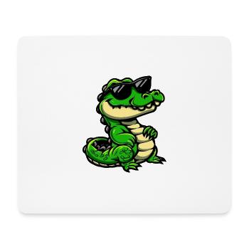 Alligator Cool Tier - Mousepad (Querformat) - Weiß - Vorne