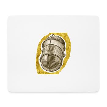 Goldene Faden-Spule Illustration - Mousepad (Querformat) - Weiß - Vorne