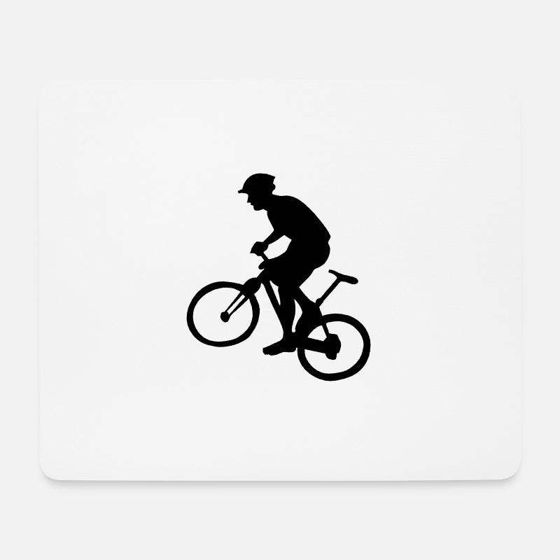 Mountain bike - Mouse Pad (horizontal) - white
