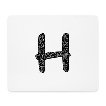 H Alphabet im Zentangle Style - Mousepad (Querformat) - Weiß - Vorne