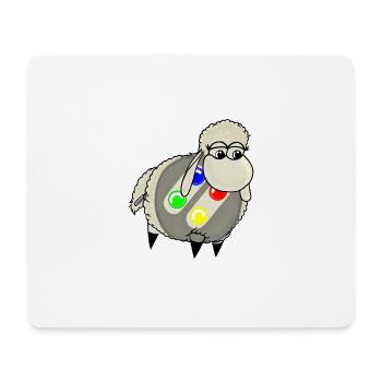 Wolly Sheepling Retro Pad - Mousepad (Querformat) - Weiß - Vorne