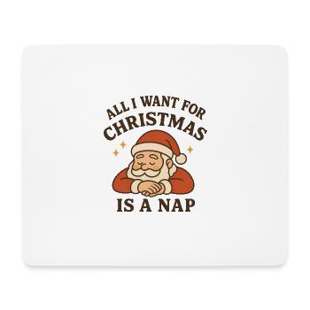 Santa Nap Cozy Christmas - Mousepad (Querformat) - Weiß - Vorne