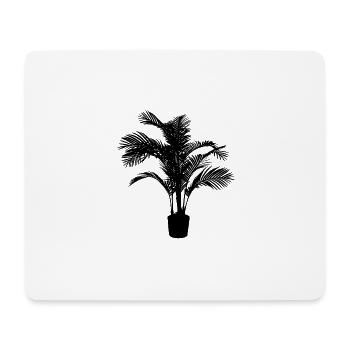 Houseplant black - Mouse Pad (horizontal) - white - Front