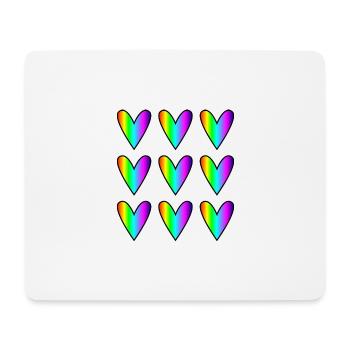 HEART. HEARTS. SAINT VALENTINE. LOVE. LOVE. CHRISTMAS - Mouse Pad (horizontal) - white - Front
