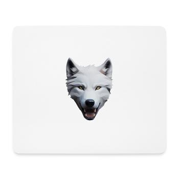 Loup - Tapis de souris (format paysage) - blanc - Devant