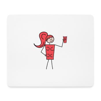 Rote Schobbtimistin - Mousepad (Querformat) - Weiß - Vorne