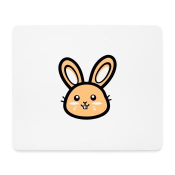 Hase Kopf Osterhase Icon Ostern - Mousepad (Querformat) - Weiß - Vorne