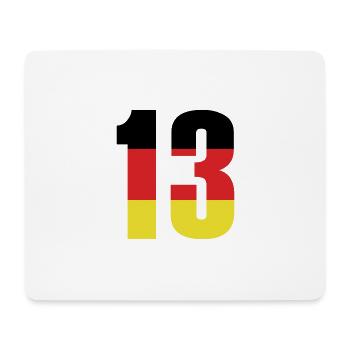 Maillot 13 numéros Allemagne - Tapis de souris (format paysage) - blanc - Devant