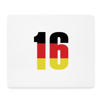 16 Number Germany Jersey - Mouse Pad (horizontal) - white - Front