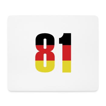 Maillot de l’Allemagne numéro 81 - Tapis de souris (format paysage) - blanc - Devant
