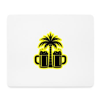 Bier Palmen Strand - Mousepad (Querformat) - Weiß - Vorne