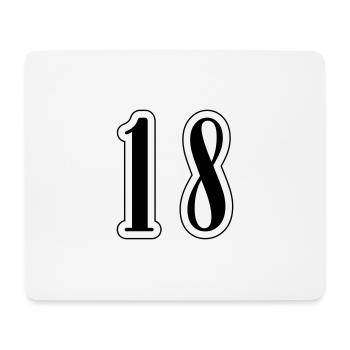 18 Zahl symbol - Mousepad (Querformat) - Weiß - Vorne