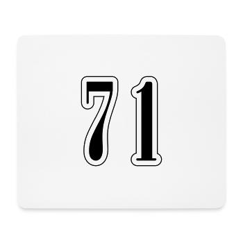 71 Number Symbol - Mouse Pad (horizontal) - white - Front