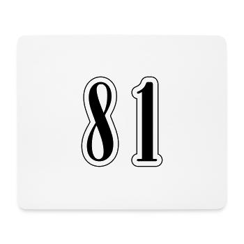 81 Zahl Symbol - Mousepad (Querformat) - Weiß - Vorne