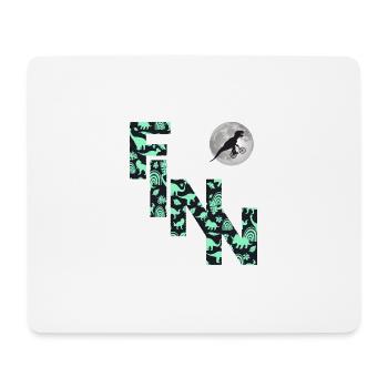 FINN - Schöner Jungen Name mit Dinosaurier - Mousepad (Querformat) - Weiß - Vorne