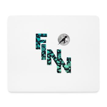 FINN - Schöner Jungen Name mit Dinosaurier - Mousepad (Querformat) - Weiß - Vorne